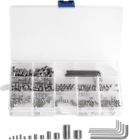 Set van 300 RVS Hex Socket Draadpennen M3 M4 M5 M6 M8 - Assortiment voor Deurklinken en Kranen