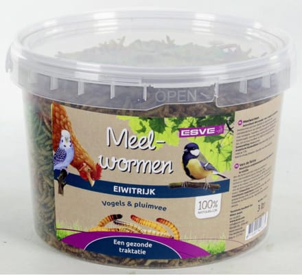 Esve Meelwormen Emmer - Kippenvoer - 3 l 700 g