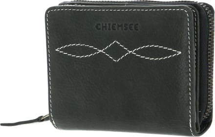 CHIEMSEE Leren Portemonnee Leather Wallet Black Zwart