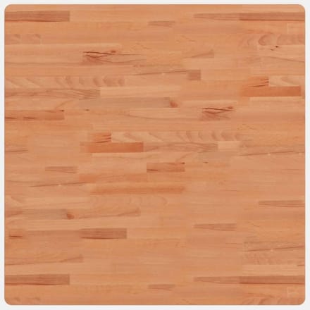 Vierkant Tafelblad Massief Beukenhout 80x80 cm - Vervangend Tafelblad voor Eettafel