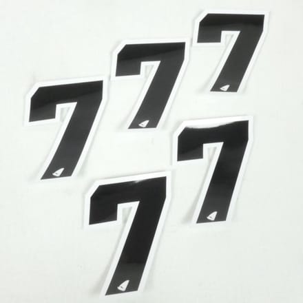 Sticker UFO voor Auto Numero 7 zwart 130x95mm Nieuw