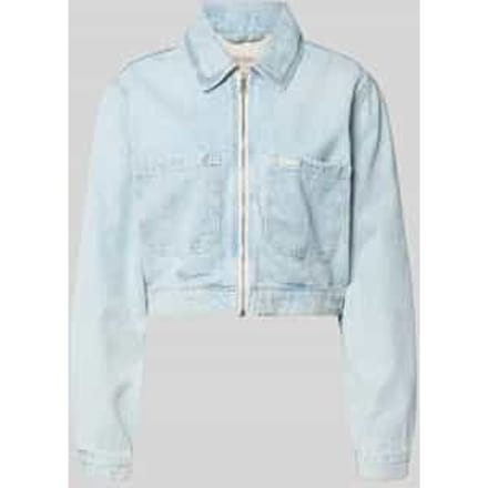 Kort jeansjack met ritssluiting