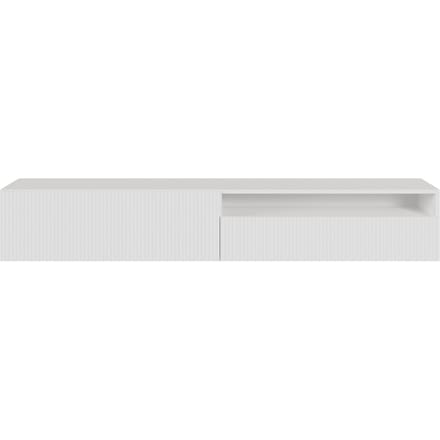 Selsey Veldio - RTV 175 cm met nis - Wit met gefreesde fronten