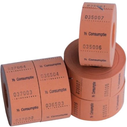 Consumptiebon Combicraft 1/2 Consumptie 500 Stuks Oranje