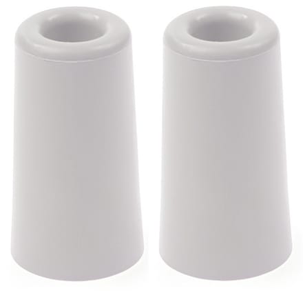 Deurbuffer / deurstopper - 2x - wit - rubber - 75 x 40 mm - deurstop