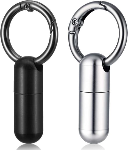 Compacte Pillendoos met Sleutelhanger en Waterdichte Container voor Reizen en Opbergen