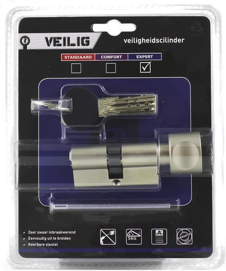 VEILIG veiligheidsprofielcilinder Expert R7 K30/30 SKG3, met knop