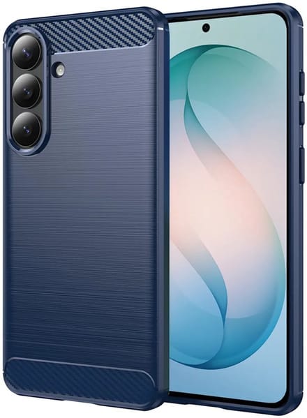 Hoesje geschikt voor Samsung Galaxy S26 Plus - Techsuit Carbon Silicone Back Cover - Blauw