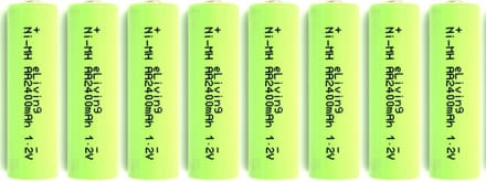 eLiving - Oplaadbare AA batterijen - 8 stuks - Zeer hoge capaciteit: 2400mAh!