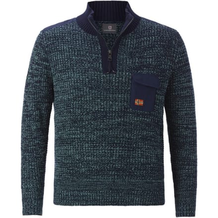 Jan Vanderstorm herren Trui - 60/62 - petrol - Plus Size