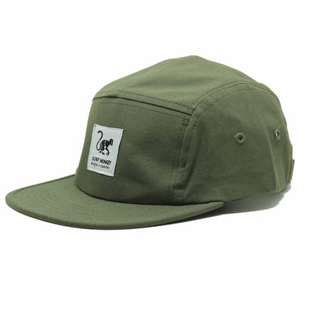 5-panel pet - platte klep - Jockey / Volwassenen / One size (groen)