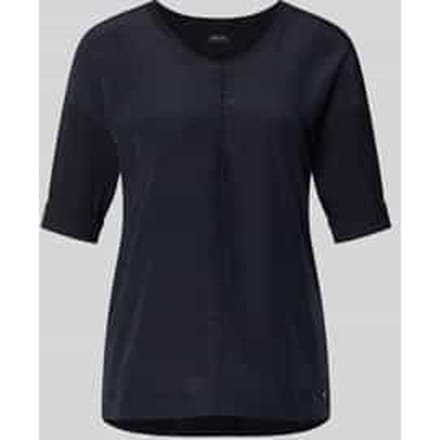 T-shirt met mouwomslag en ronde hals