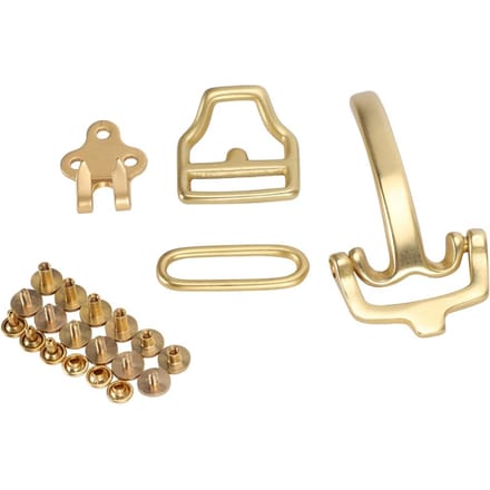 Pure Messing Riemgesp Milieubescherming D-vormige Gespset voor Taille Riem Accessoires beige