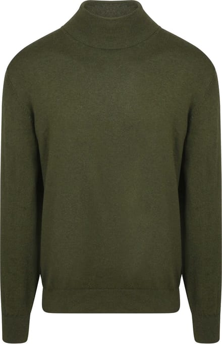 Steppin' Out Coltrui Cotton Cashmere Olijfgroen - Maat L - Heren - Pullovers