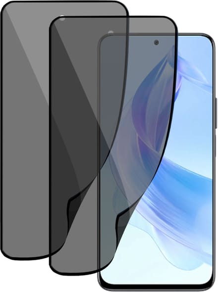 2x Privé Screenprotector geschikt voor Honor 90 Lite Screenprotector - Privacy Beschermglas - Privacy Proteqt+