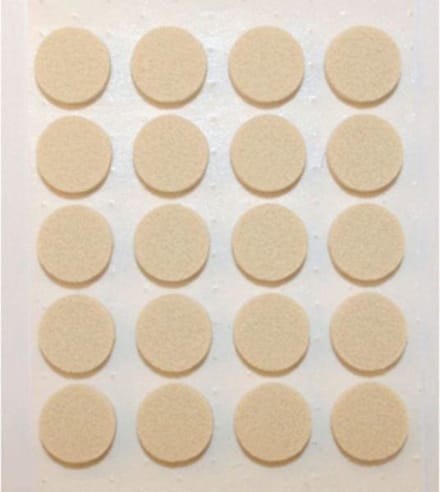 Meubelviltjes - geluiddempend - 80x - zelfklevend - rond - D9 mm - wit - lades