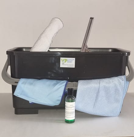 Ramenwas set 35 cm met emmer en deksel (Glazenwasser) starter set