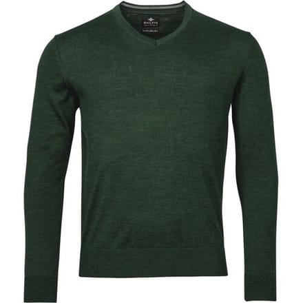 Baileys Trui Uni Merino V-Neck Single Knit Donker Groen / male