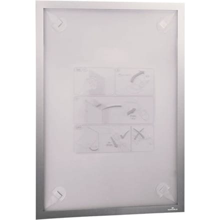 Infolijst DURAFRAME® WALLPAPER, A3, staand en liggend formaat, incl. reserveset, zilver