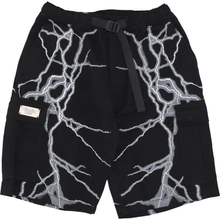 Laterale Lightning-cargoshort voor heren, zwart/wit