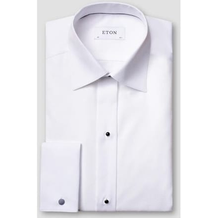 Eton Overhemd Classic Evening Piqué French Cuffs Wit / male