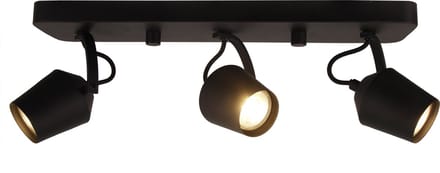 Chericoni Tavola Plafondspot - 3-lichts - Ø8.5 cm - Zwart - Metaal