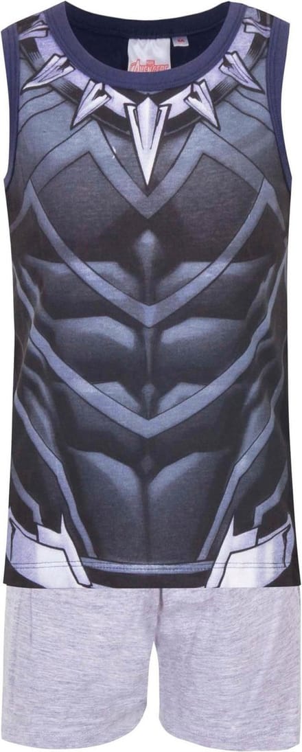 Marvel jongens shortama Black panther Antraciet  - 104