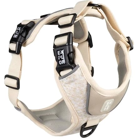 duvoplus EXPLOR Ultimate Fit harnas No-Pull Fashion voor honden L-48-58cm-58-81cm antique white