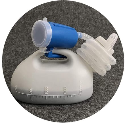 Mannen Urinoir - Plas Opvangbak - Bedlegerig Gebruik - Lekvrij Ontwerp - 2000 ml Capaciteit - Blauw