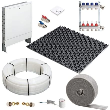 Megabad Profi Collection Underfloor heating stud system complete set for an area up to 50 m² MBNS1EB50QM