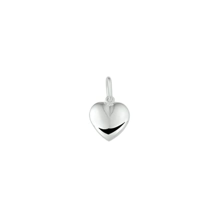 Zilver Gerhodineerd Hanger hart massief - 1323291
