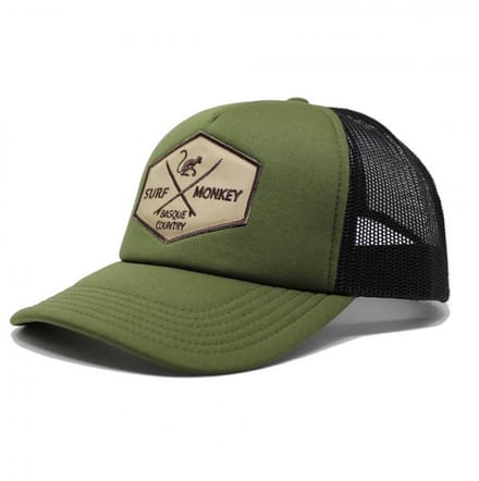 Surf Monkey - Trucker Cap -Schuim - One Size - Snapback - Zwarte olijf