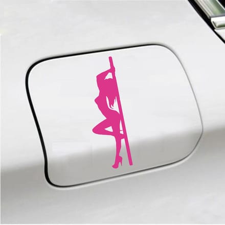 Bumpersticker - Paaldanseres - 16 X 5 - Roze