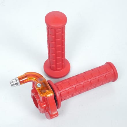 Poignée gaz accélérateur rouge targa off road vintage pour mobylette mob cross
