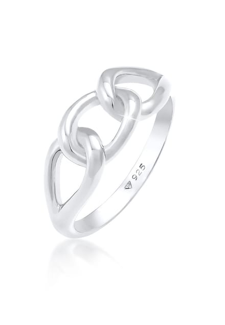 Elli - Ring - Dames Knopen Symboolketting Look in verguld 925 Sterling Zilver - Dames