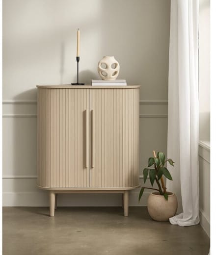 Opbergkast Meta eikenhout 118 cm - Naturel