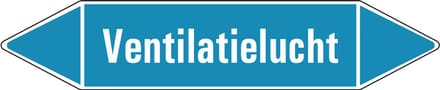 Ventilatielucht leidingmarkering op vel 179 x 37 mm - 5 per vel