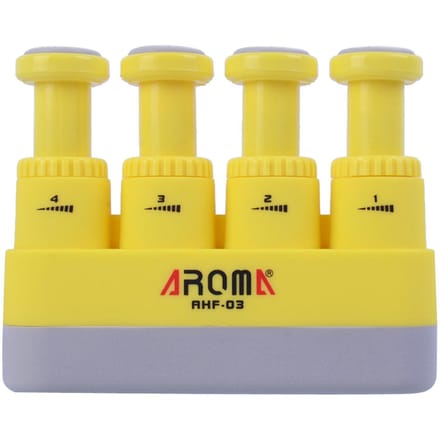Aroma AHF-03 Draagbare Gitaar Bas Piano Vingertrainer Handtrainer Medium spanning Handtraining geel