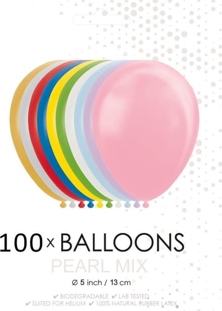 100 Kleine ballonnen parel mix.
