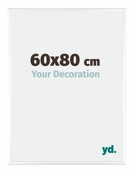 Your Decoration - Fotolijst 60x80 cm - Aluminium - Wit Hoogglans - Kent
