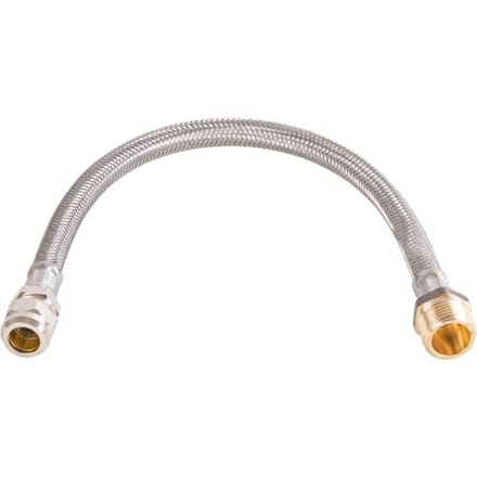 BPE RVS flexibele slang 35cm 1/2" bt.dr. x 12mm knel