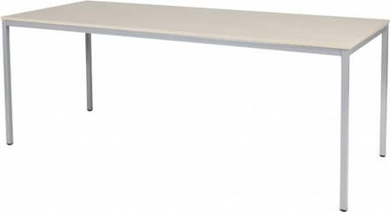 Bureautafel - Domino Basic 200x80 Eiken - wit frame