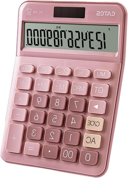 Compacte Rekenmachine - Draagbare Teller - Dagelijkse Berekeningen - Antislip Bodempad - 175 cm Lengte - Roze