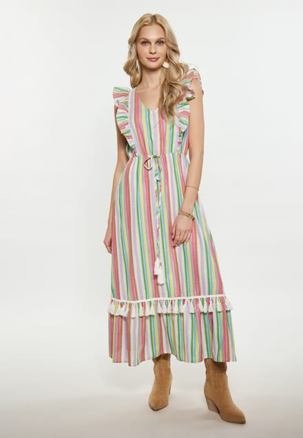 IZIA Jurk Dames Roze Veelkleurig