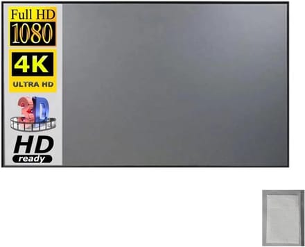 Projectiescherm Doek - Draagbaar Scherm - Thuisbioscoop Creëren - Verbeterd Contrast - 106 inch - Mat Wit