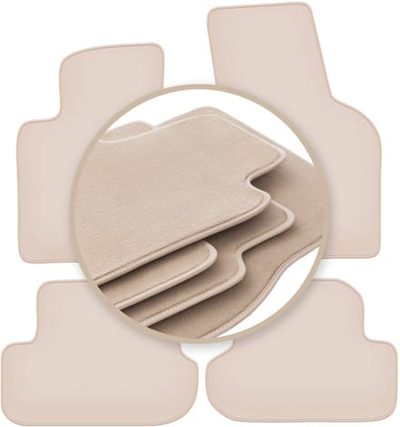 PREMIUM beige vloermatten voor: Volkswagen Kever cabrio, coupé 2012-2019