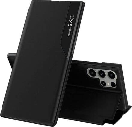 Hoesje geschikt voor Samsung Galaxy S23 Ultra - Techsuit eFold Book Case - Zwart
