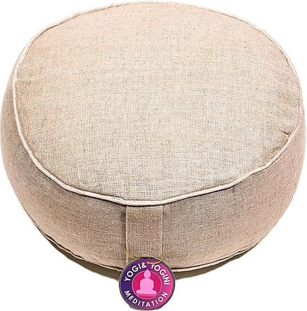 Meditatiekussen rond luxe hennep naturel – Yogi & Yogini