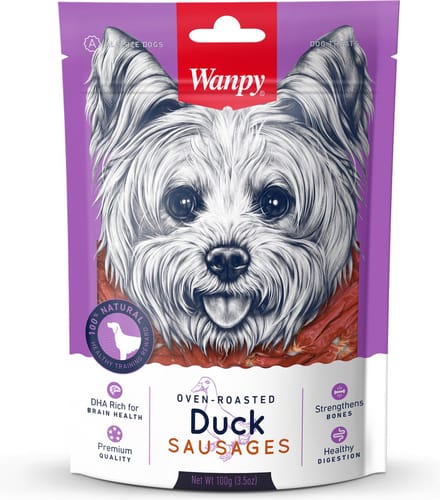 Hondensnack Wanpy - Oven-Roasted Eendensnacks - 100g, Natuurlijke Eiwitrijke Beloningssnack