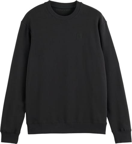 Regular fit sweatshirt van puur katoen met labelpatch